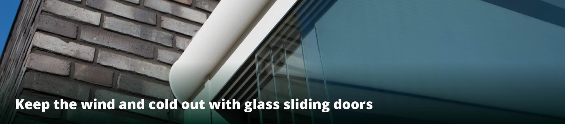 Upperside glass sliding door