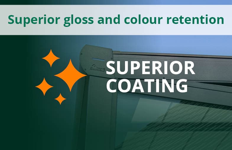 Superior coating on your patio cover