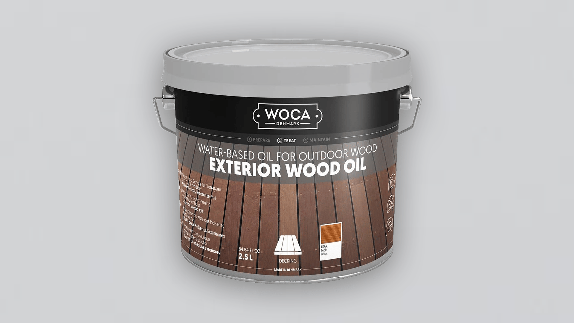 WOCA Exterior Wood Oil Teak for oiling a bamboo decking