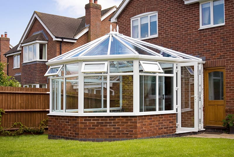 A classic white conservatory