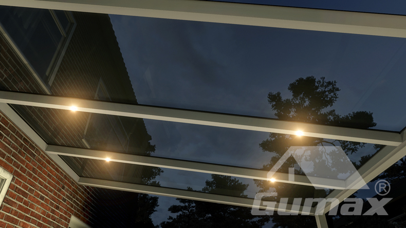 LED spots for all intermediate beams (two per intermediate beam)