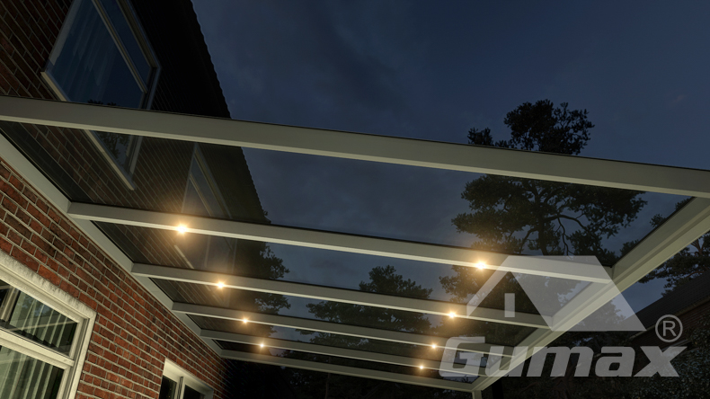 LED spots for all intermediate beams (two per intermediate beam)