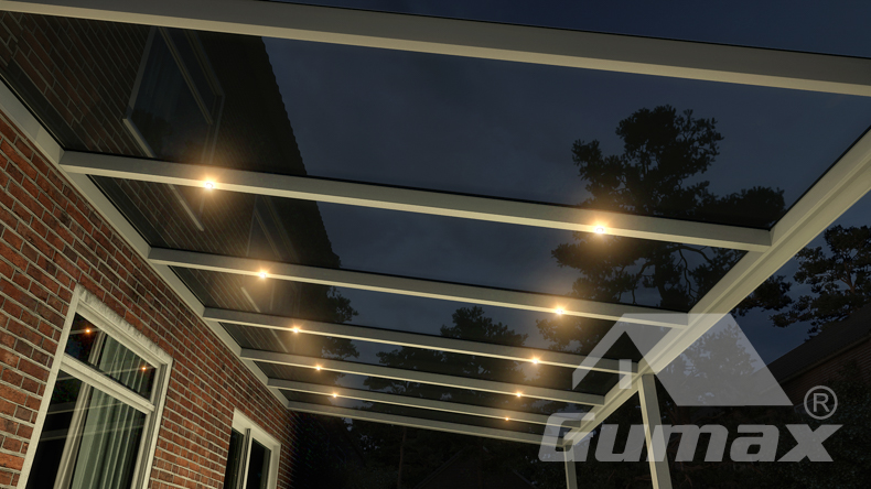 LED spots for all intermediate beams (two per intermediate beam)