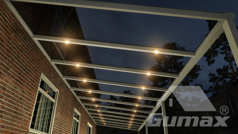 LED spots for all intermediate beams (two per intermediate beam)