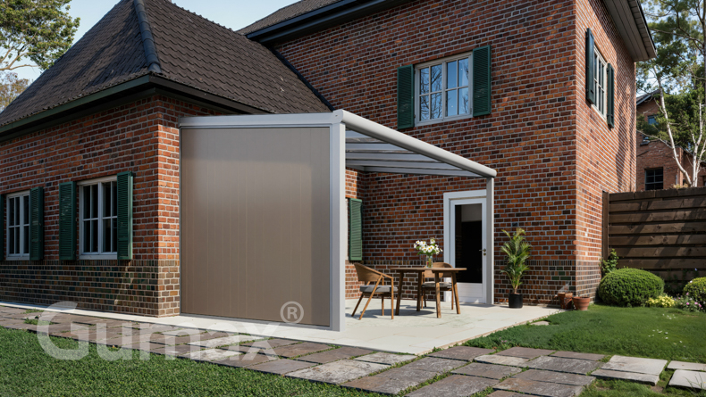 Aluminium sidewall with grey beige panels 2301mm to 2500mm