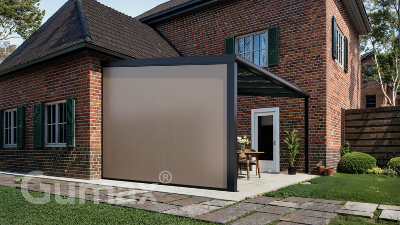 Aluminium sidewall with grey beige panels 2301mm to 2500mm