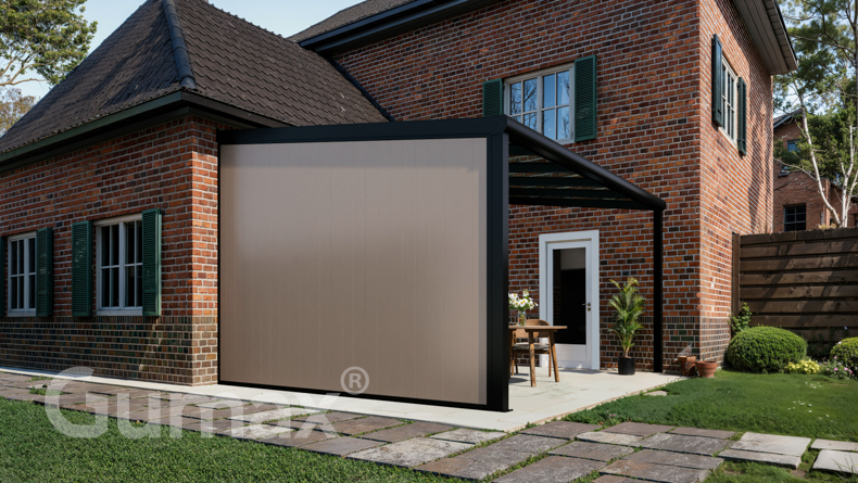 Aluminium sidewall with grey beige panels 2301mm to 2500mm