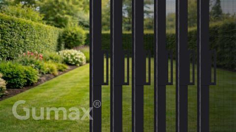 Set 6 door handles panel Square matt black