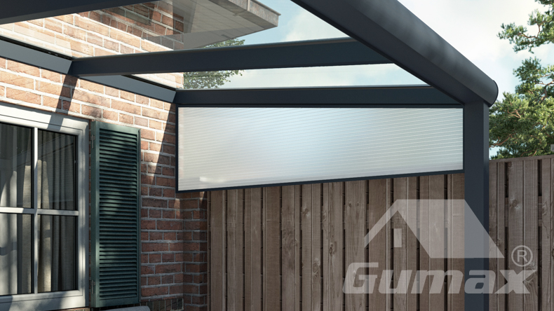 Wedge on fence opal polycarbonate