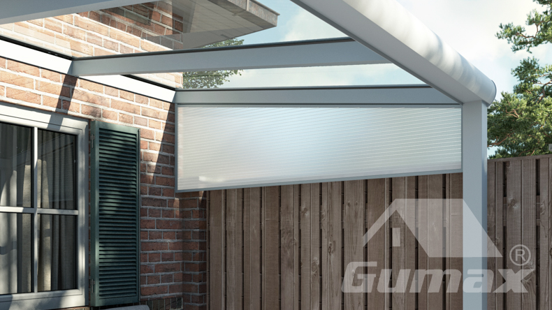 Wedge on fence opal polycarbonate