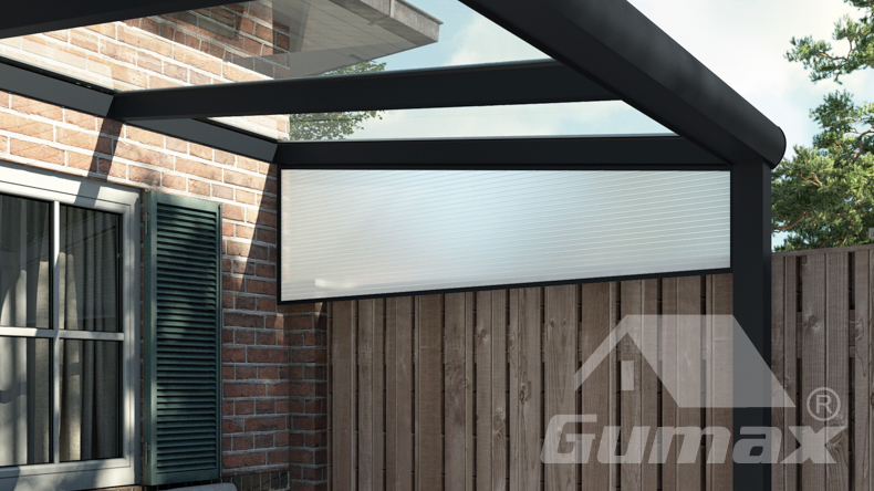Wedge on fence opal polycarbonate