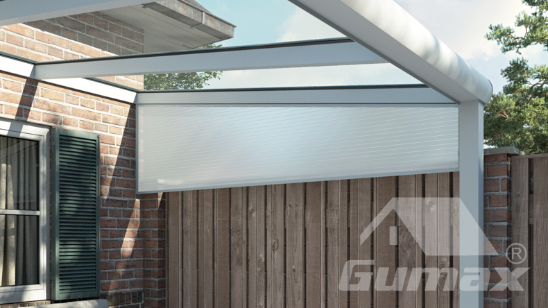 Wedge on fence opal polycarbonate