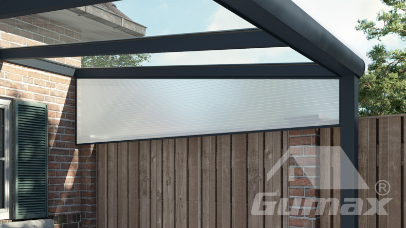 Wedge on fence opal polycarbonate