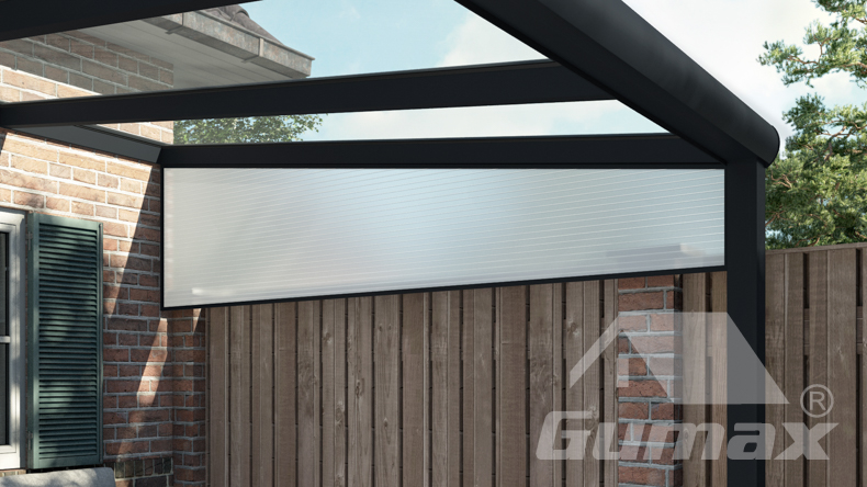 Wedge on fence opal polycarbonate
