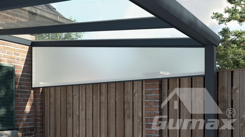 Wedge on fence opal polycarbonate