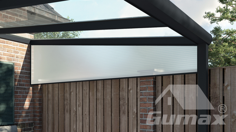 Wedge on fence opal polycarbonate