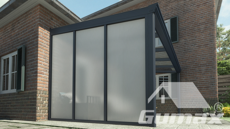 Sidewall opal polycarbonate