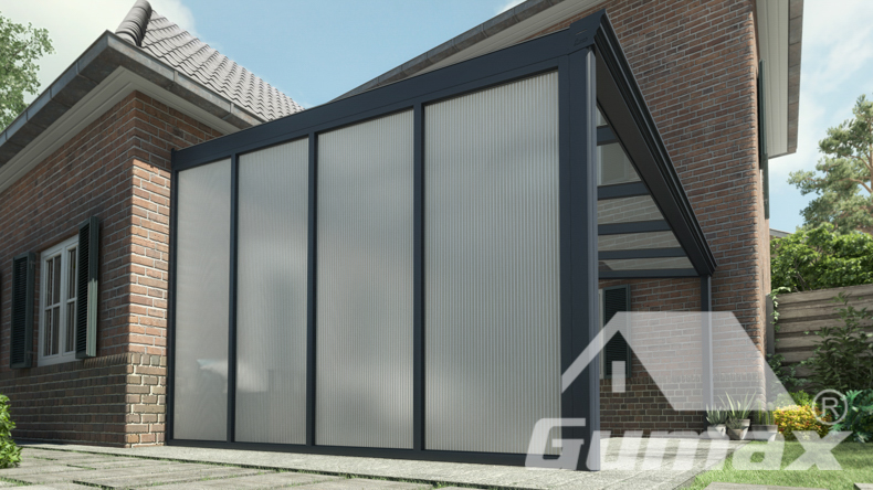 Sidewall opal polycarbonate