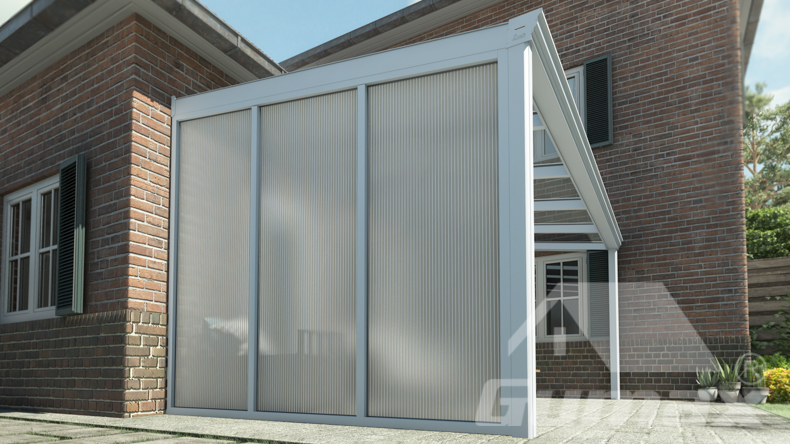 Sidewall opal polycarbonate