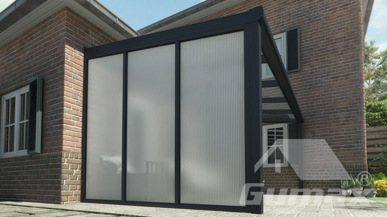 Sidewall opal polycarbonate