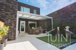 Pergola 5.06 by 4 metres wide with glass sliding door