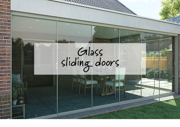 Look glass sliding doors